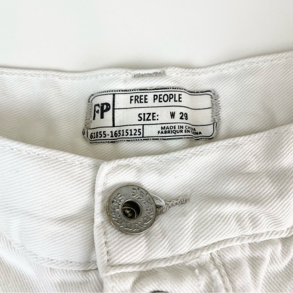 Free People Rugged Runway Button Fly White Shorts - Picture 8 of 16